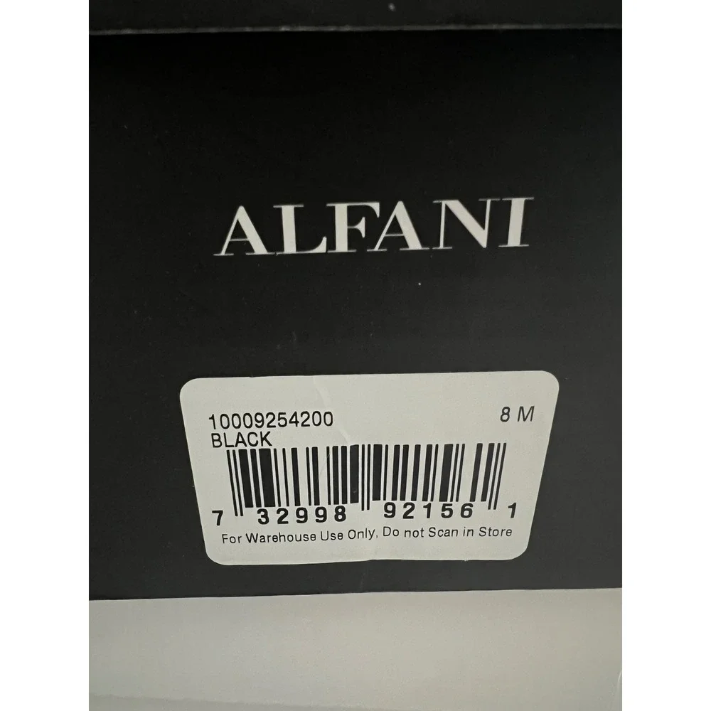 Alfani Mens Black Leather Bit Loafers Memory Foam‎ Dress Shoes Size 8M